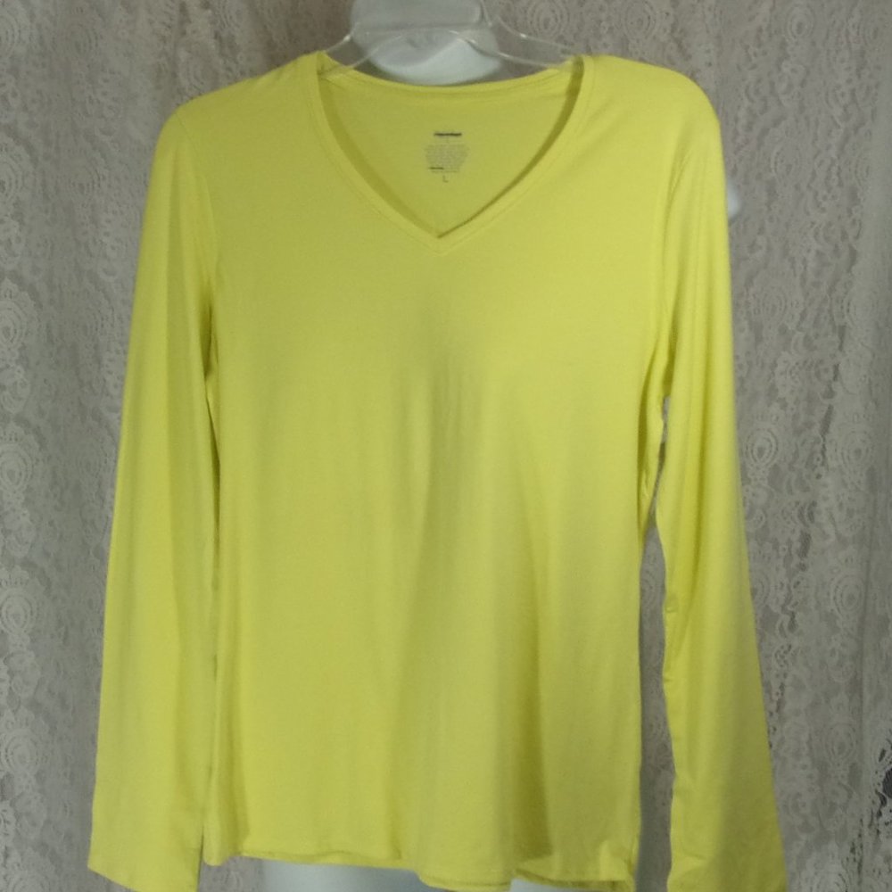 Mossimo LemonLime Layering Tee V-Neck NWOT